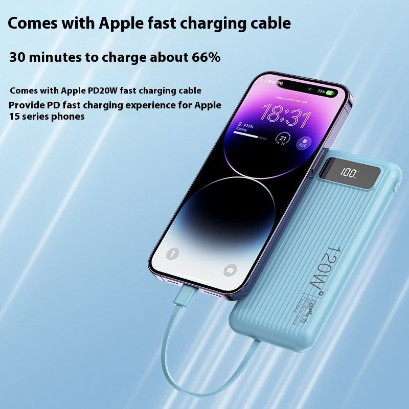 Super Fast Charge 20000 MA Large Capacity Portable Digital Display Power Bank