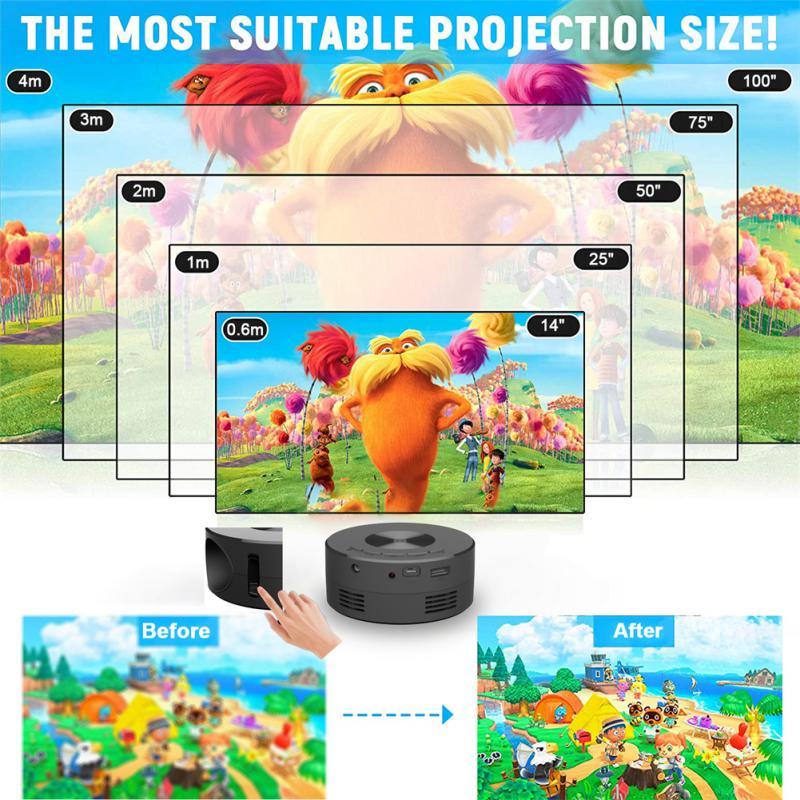 Smart Projector WiFi Portable 1080P Home Theater Video LED Mini Projector