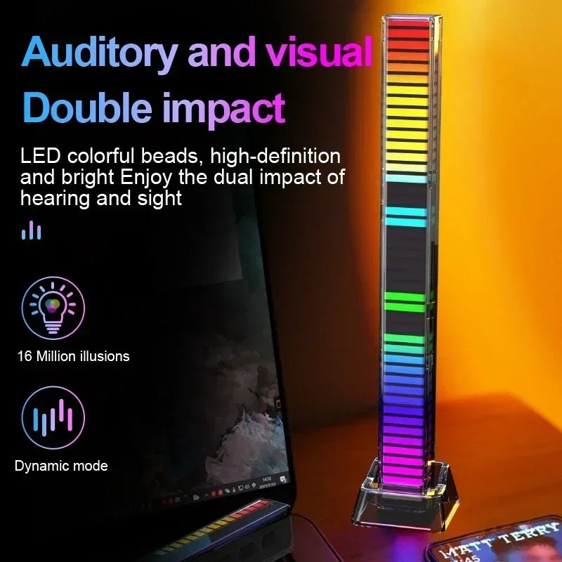 RGB Sound Pickup Lamp LED Atmosphere Lights Music Sync Muticolor light